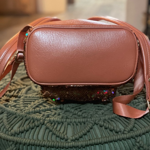 Loungefly Disney Parks Iridescent Sequin Bow Ears Backpack - Picture 6 of 8